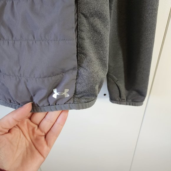 Under Armour Women's Gray Quilted Full-Zip Jacket  | Sz Small Petite - Picture 3 of 10